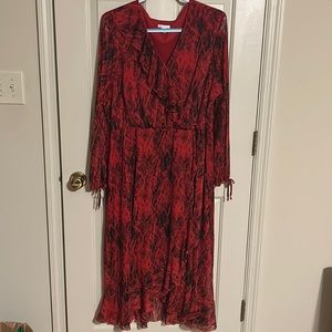 Red Snake Print Dress
